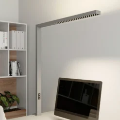 Arcchio lámpara de pinza LED Jolinda, plata, metal, atenuable