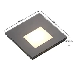 Arcchio Lámpara empotrable LED Vexi, 7,8 cm x 7,8 cm, negra, CCT