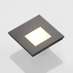 Arcchio Lámpara empotrable LED Vexi, 7,8 cm x 7,8 cm, negra, CCT
