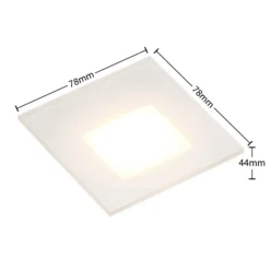 Arcchio Lámpara empotrable LED Vexi, 7,8 cm x 7,8 cm, blanco, CCT