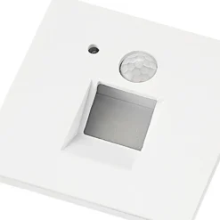 Arcchio Lámpara empotrable LED Neru, 7 cm, blanca, angular, sensor