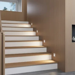 Arcchio Lámpara empotrable LED Neru, 7 cm, blanca, angular, sensor