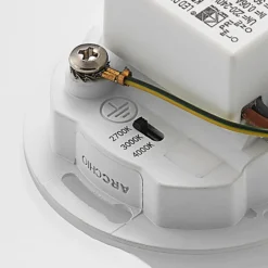 Arcchio Lámpara empotrable LED Vexi, Ø 7,5 cm, blanco, aluminio, CCT