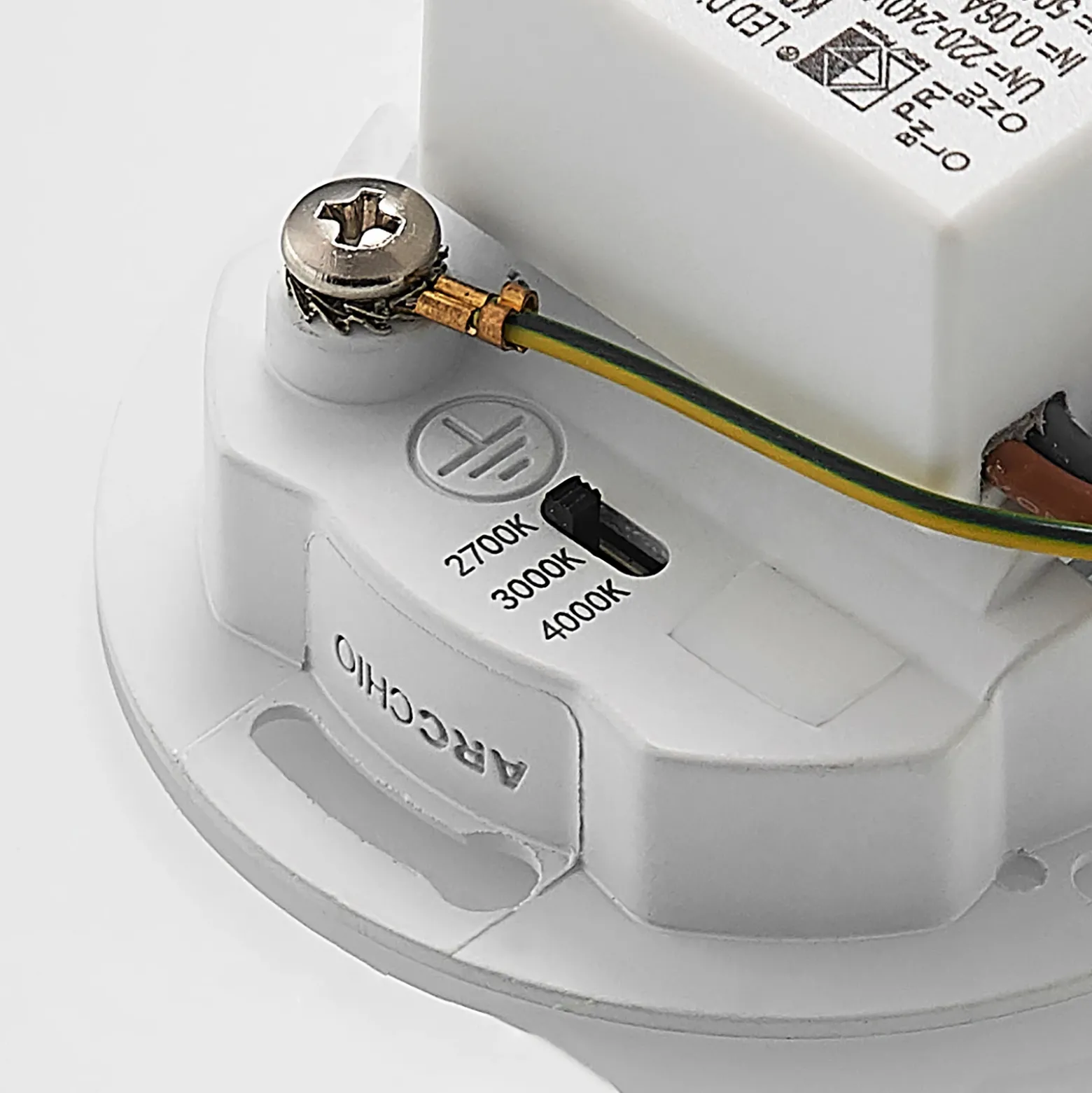 Arcchio Lámpara empotrable LED Vexi, Ø 7,5 cm, blanco, aluminio, CCT