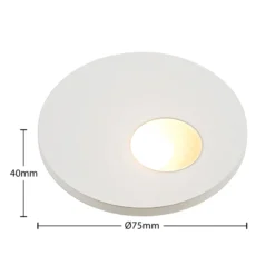 Arcchio Lámpara empotrable LED Vexi, Ø 7,5 cm, blanco, aluminio, CCT