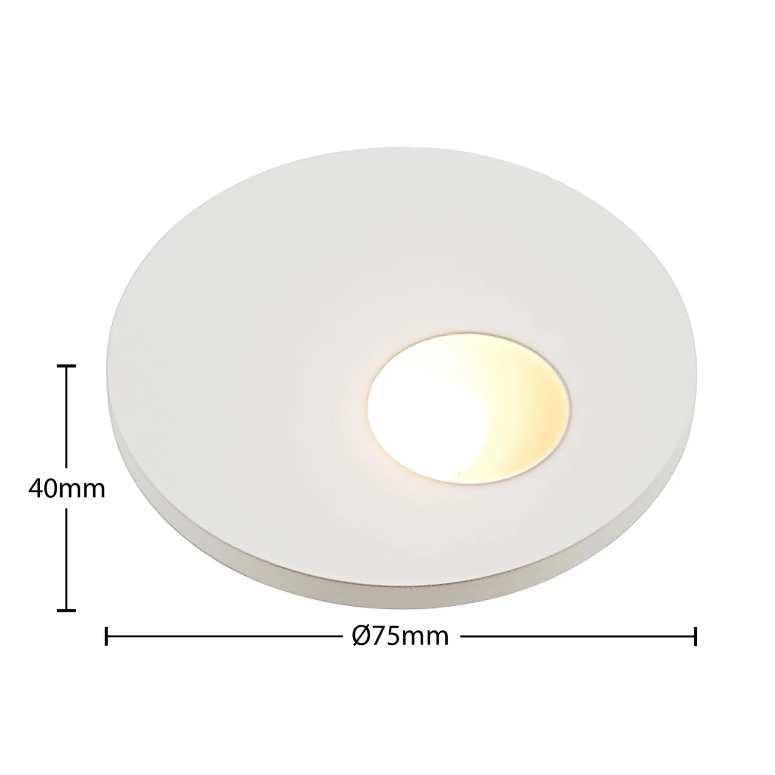 Arcchio Lámpara empotrable LED Vexi, Ø 7,5 cm, blanco, aluminio, CCT