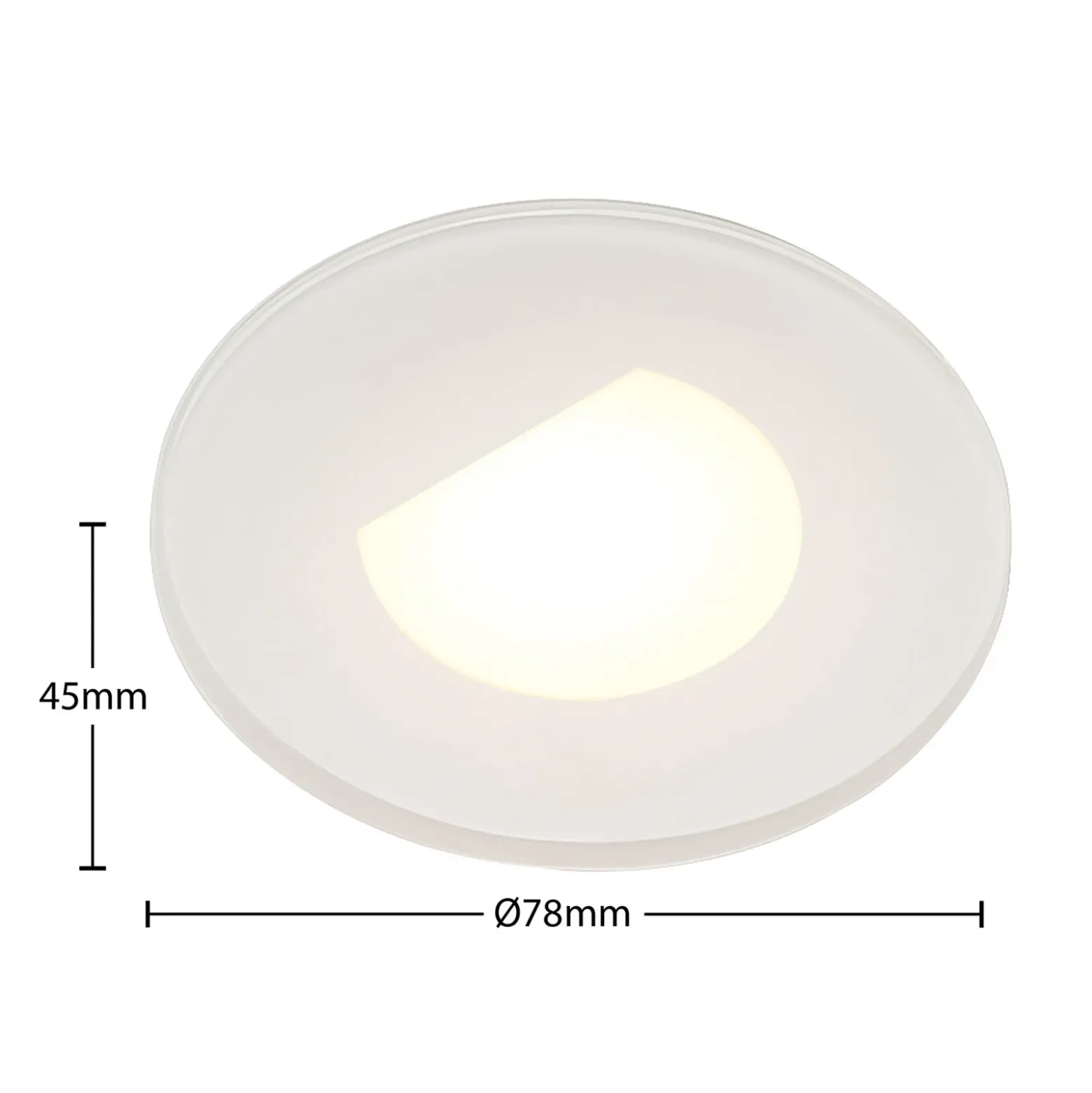 Arcchio Lámpara empotrable LED Vexi, Ø 7,8 cm, blanca, aluminio, CCT