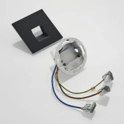 Arcchio Lámpara empotrable LED Vexi, 7,5 cm x 7,5 cm, negra, CCT