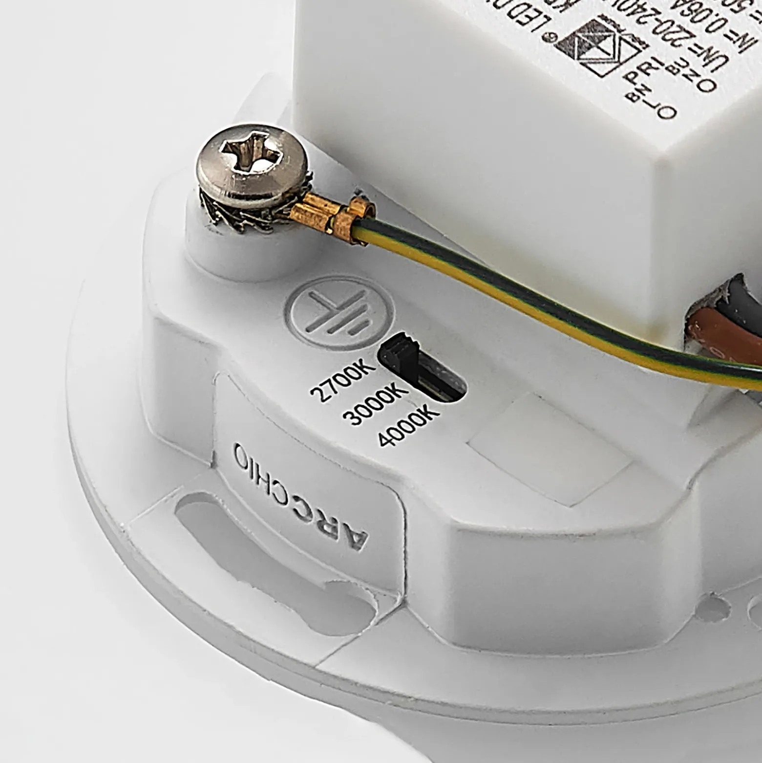 Arcchio Lámpara empotrable LED Vexi, 7,8 cm x 7,8 cm, blanco, CCT
