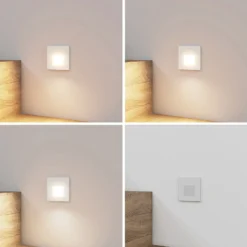 Arcchio Lámpara empotrable LED Vexi, 7,8 cm x 7,8 cm, blanco, CCT