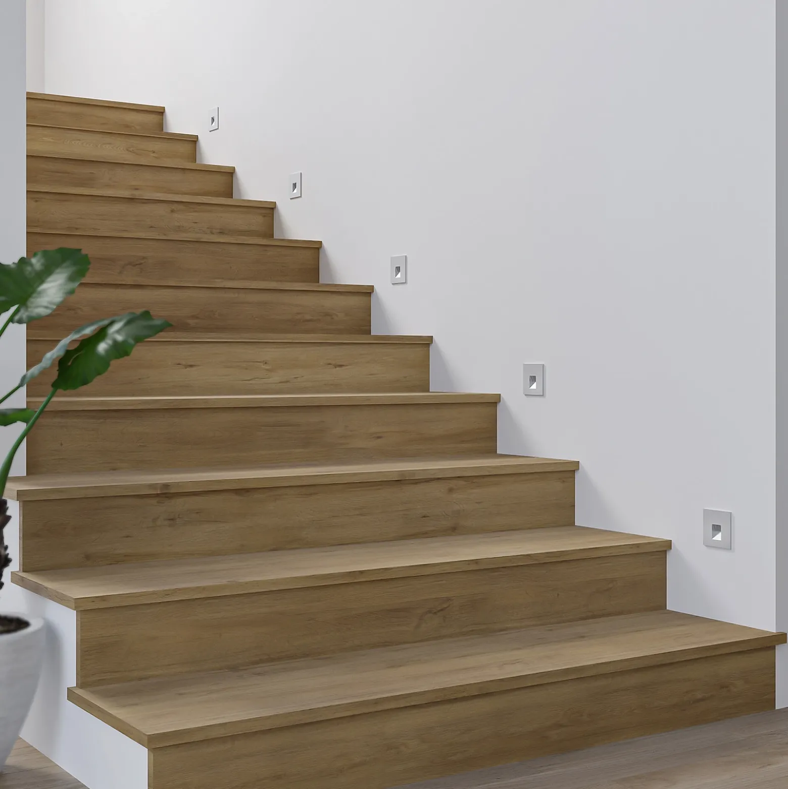 Arcchio Lámpara empotrable LED Vexi, 7,5 cm x 7,5 cm, plata, CCT