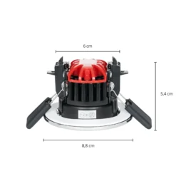 Arcchio Lámpara empotrable LED Elmon, IP65, cromo