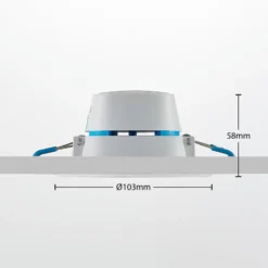 Arcchio Lámpara empotrable LED Milaine, blanca, atenuable, lote de 3