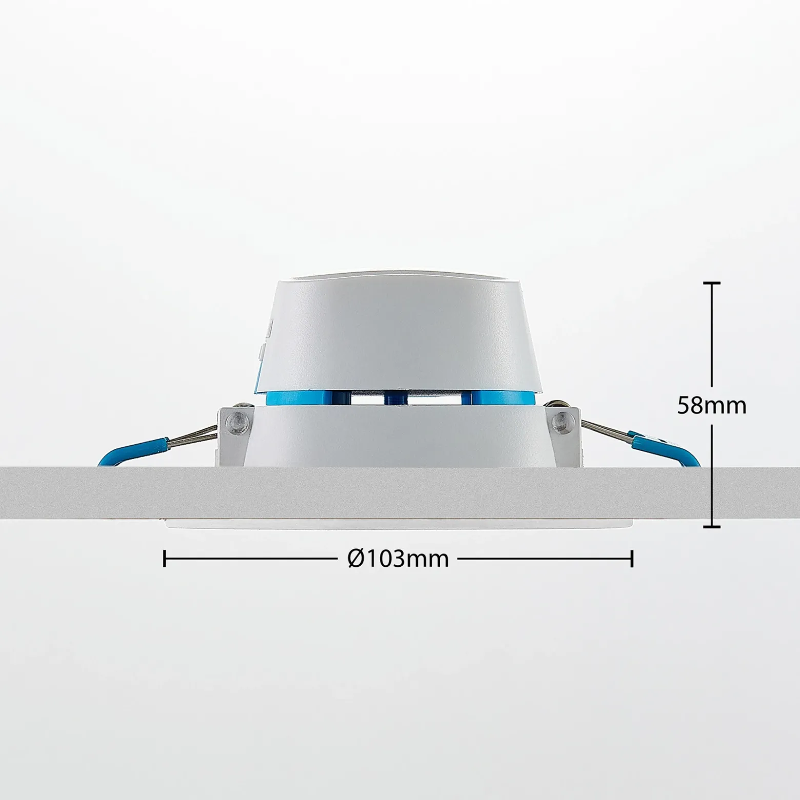 Arcchio Lámpara empotrable LED Milaine, Ø 10 cm, blanca, atenuable