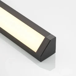 Arcchio Lámpara LED bajo mueble Ovano, 62 cm, negro, aluminio