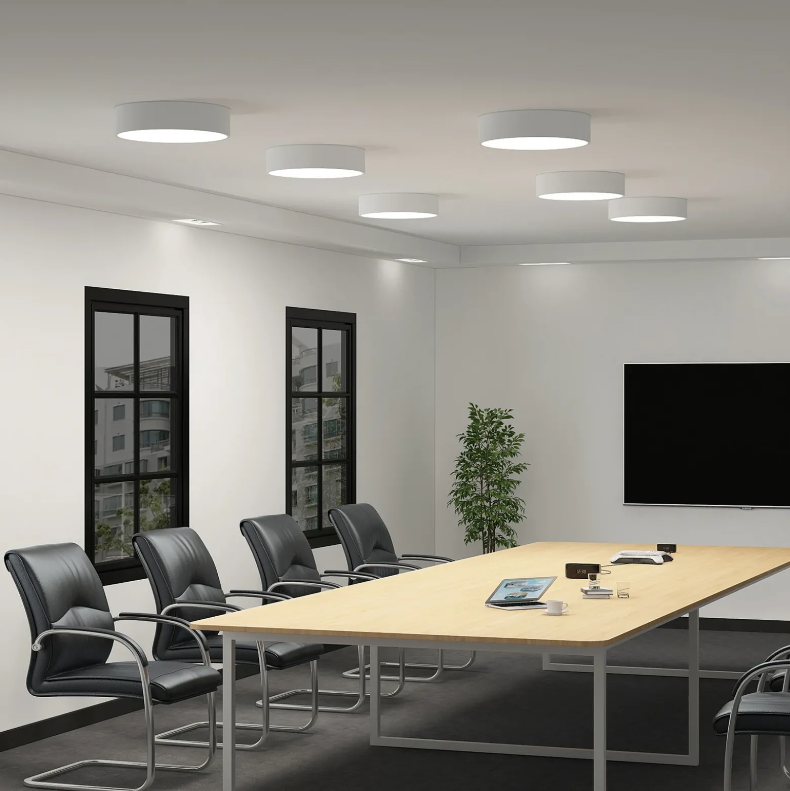 Arcchio Lámpara LED de techo Noabelle, Ø 40 cm, blanco, metal
