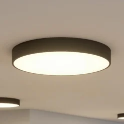 Arcchio Lámpara LED de techo Noabelle, Ø 80 cm, negra, metal