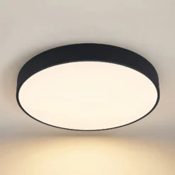 Arcchio Lámpara LED de techo Noabelle, Ø 80 cm, negra, metal