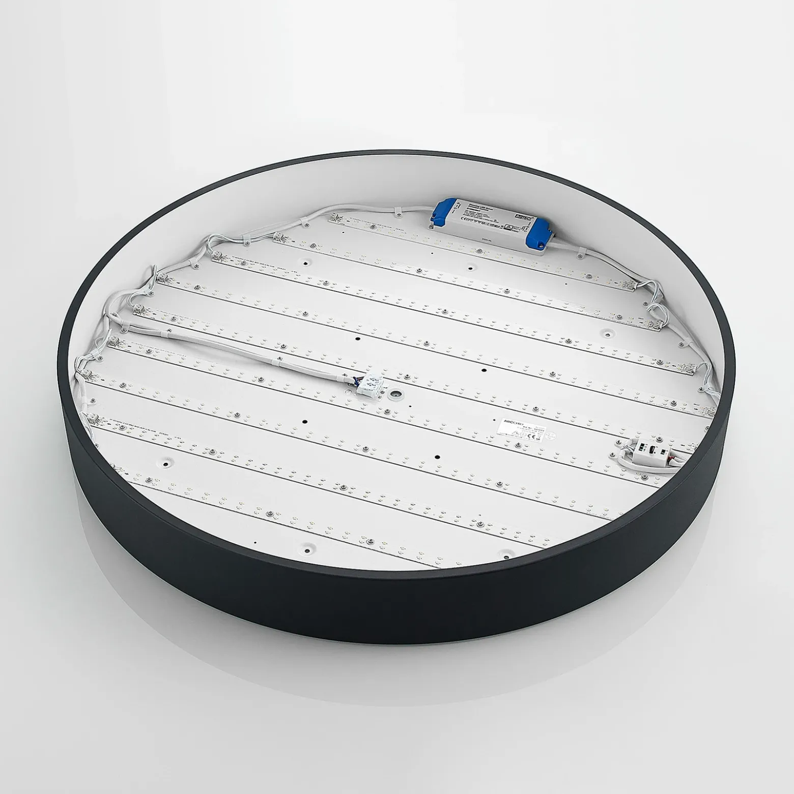 Arcchio Lámpara LED de techo Noabelle, Ø 80 cm, negra, metal
