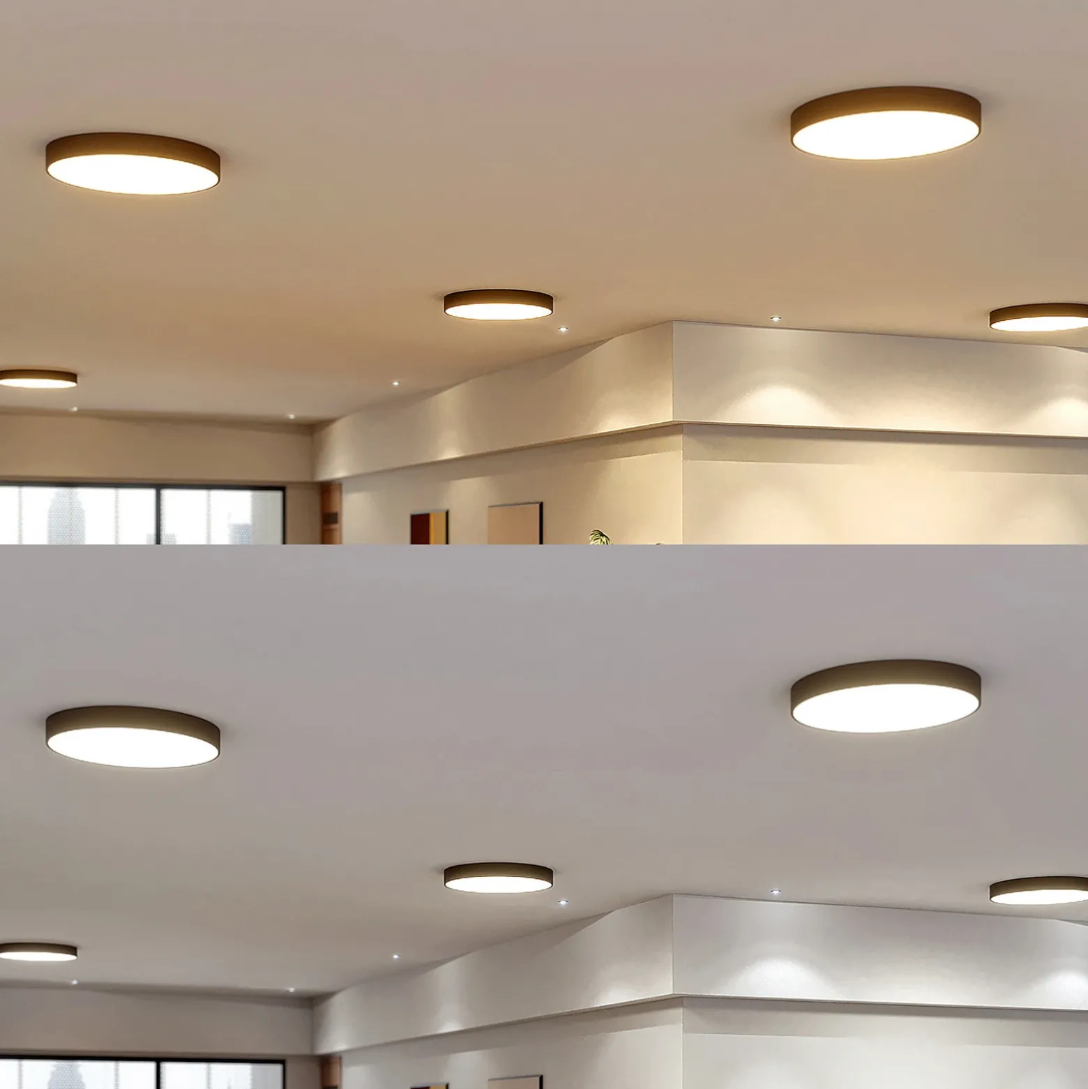 Arcchio Lámpara LED de techo Noabelle, Ø 80 cm, negra, metal