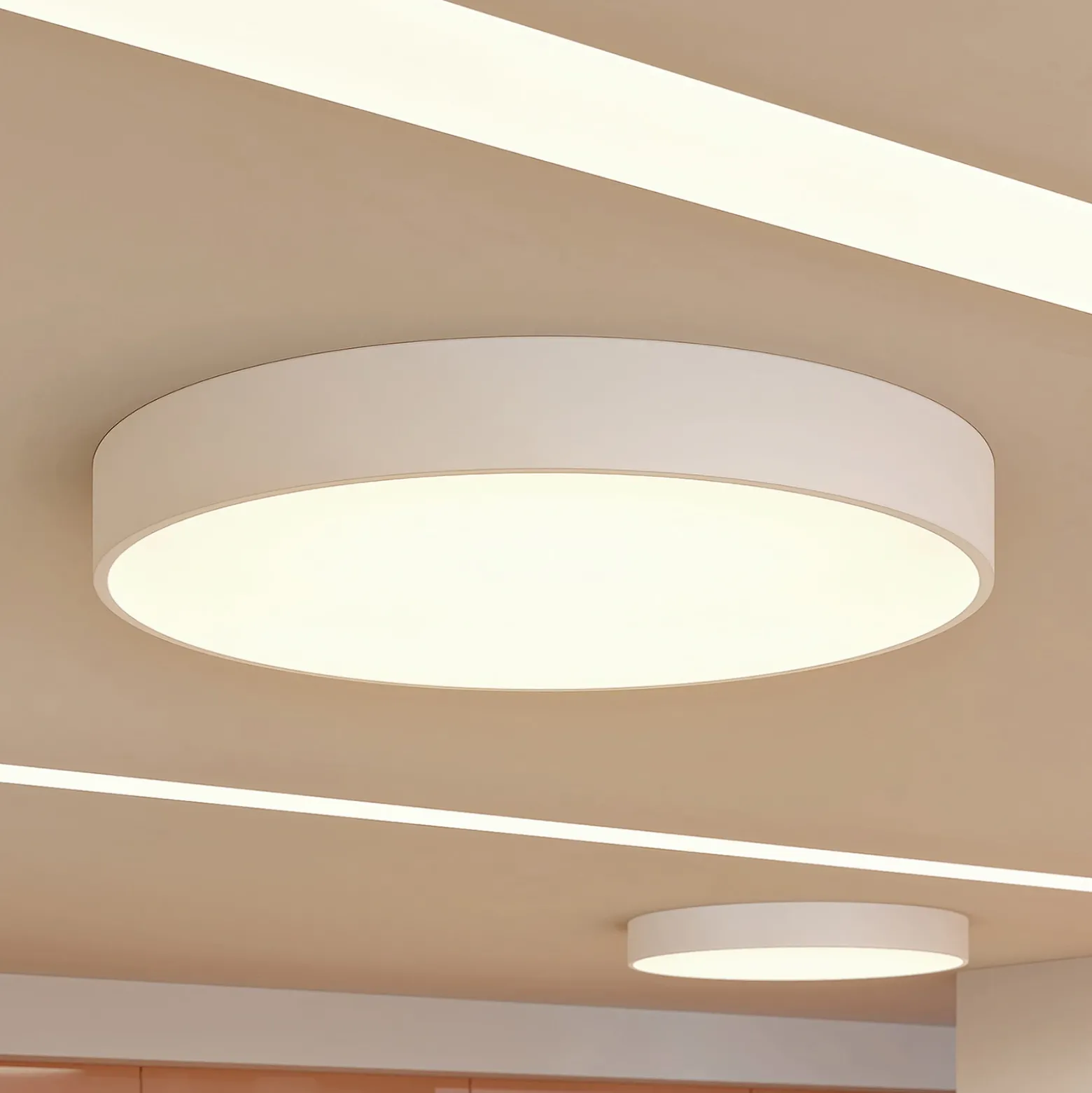 Arcchio Lámpara LED de techo Noabelle, Ø 80 cm, blanco, metal