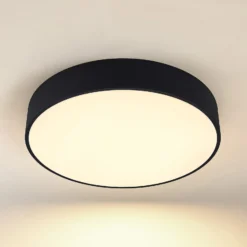 Arcchio Lámpara LED de techo Noabelle, Ø 60 cm, negra, metal