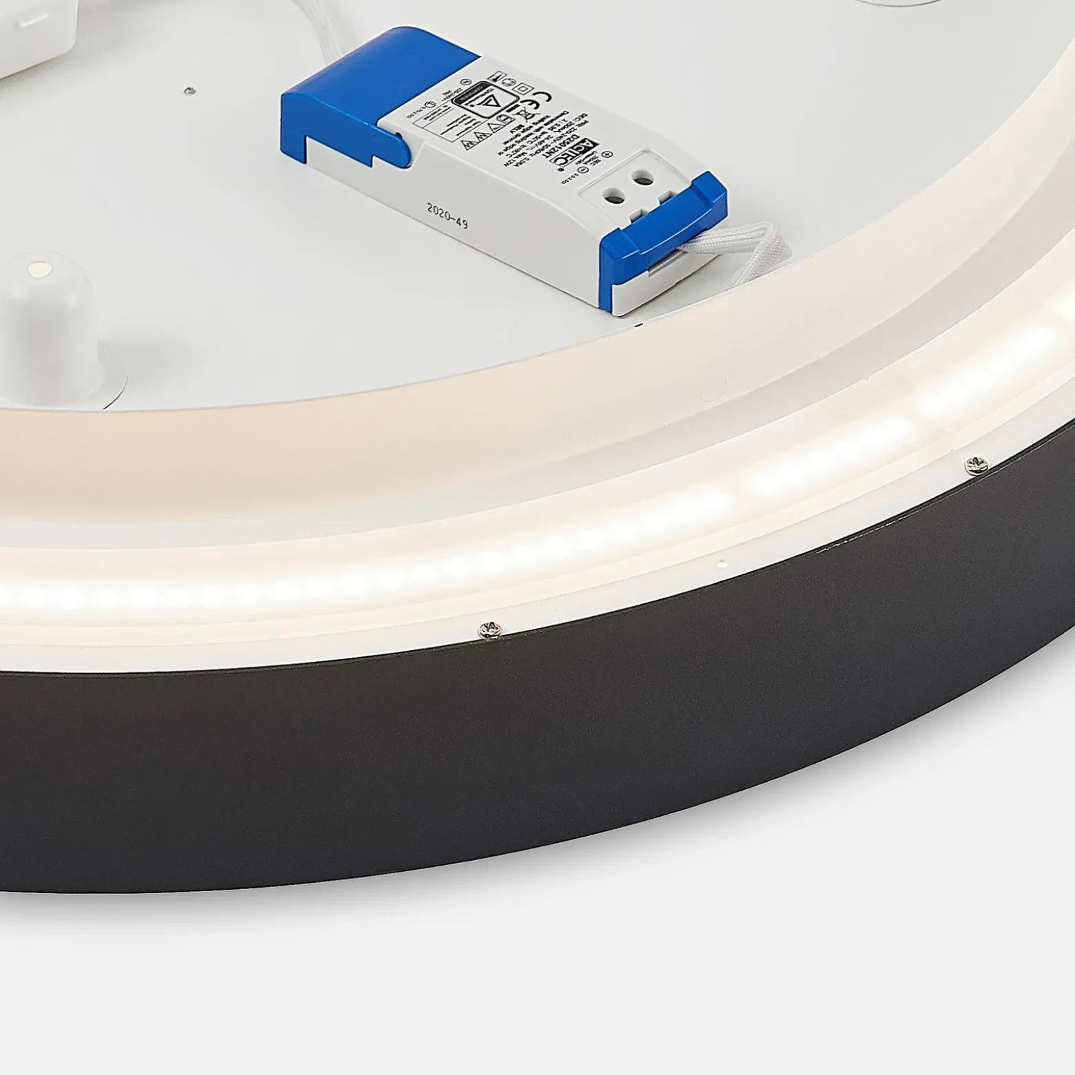 Arcchio lámpara LED de techo Vanida, negro, Ø 60 cm, arriba/abajo