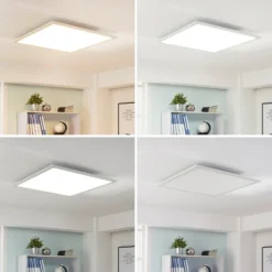 Arcchio Lysander panel LED, CCT, 62 cm, blanco