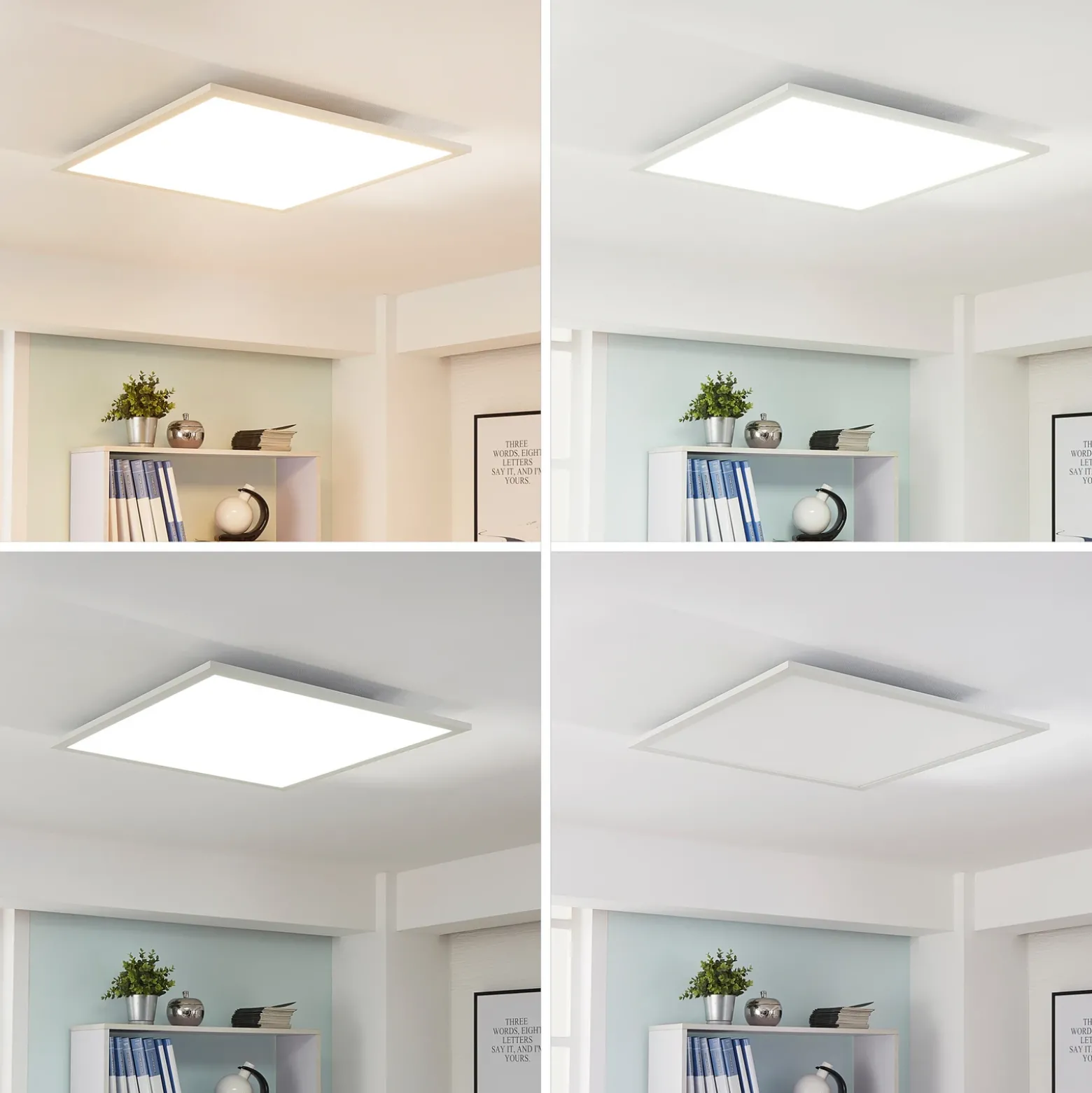 Arcchio Lysander panel LED, CCT, 62 cm, blanco