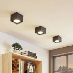 Arcchio Mabel downlight de techo, 12 cm x 12 cm, gris, GU10