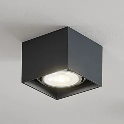 Arcchio Mabel downlight de techo, 12 cm x 12 cm, gris, GU10