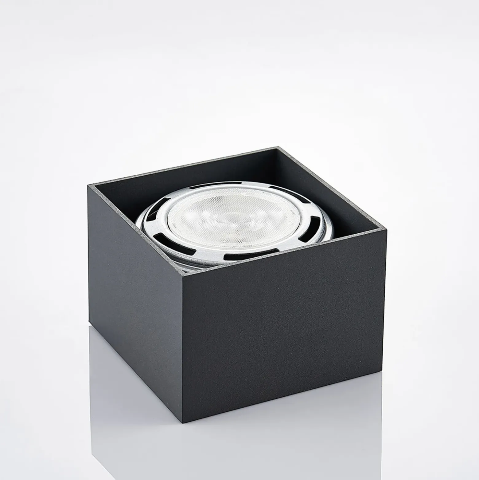 Arcchio Mabel downlight de techo, 12 cm x 12 cm, gris, GU10