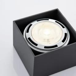 Arcchio Mabel downlight de techo, 12 cm x 12 cm, gris, GU10