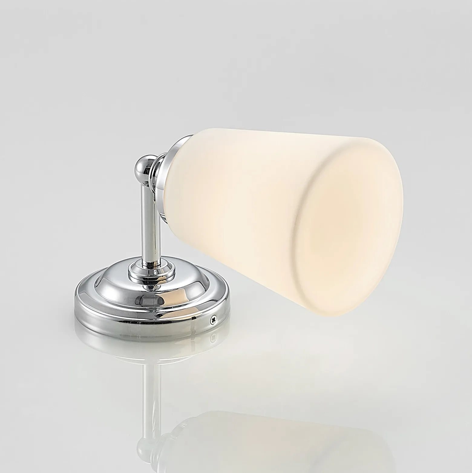 Arcchio Mahdi aplique para baño, cromo, cristal, 11cm, IP44