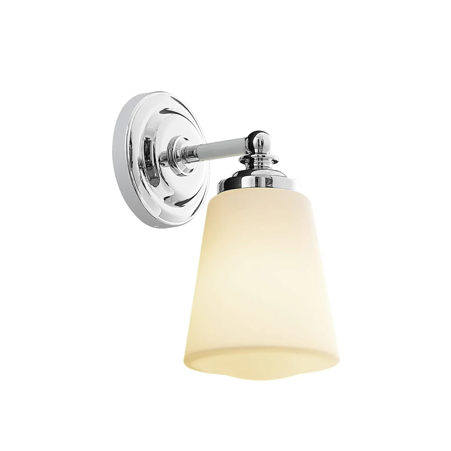 Arcchio Mahdi aplique para baño, cromo, cristal, 11cm, IP44