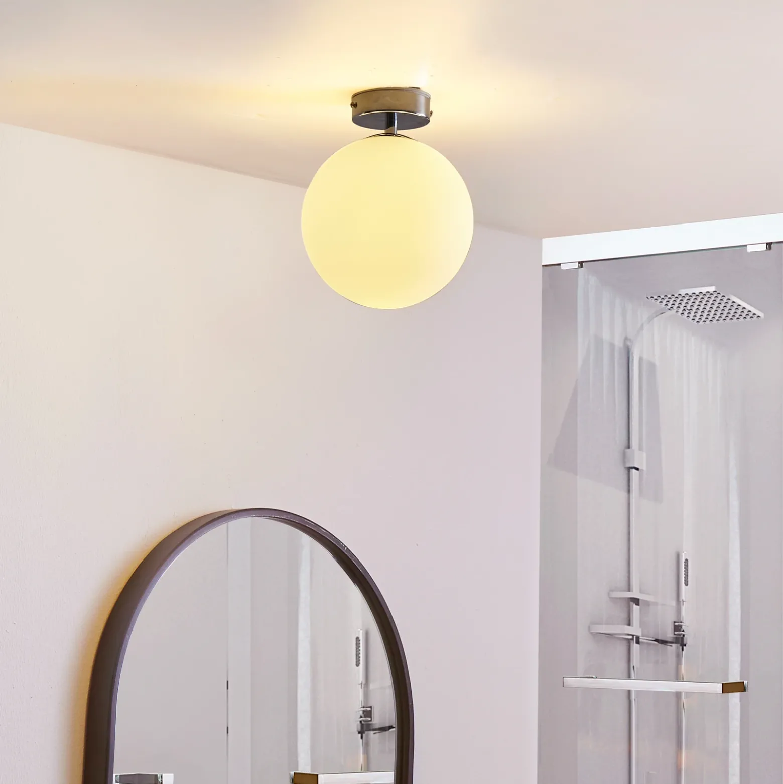 Arcchio Maviris Lámpara de techo para baño, globo, 18 cm