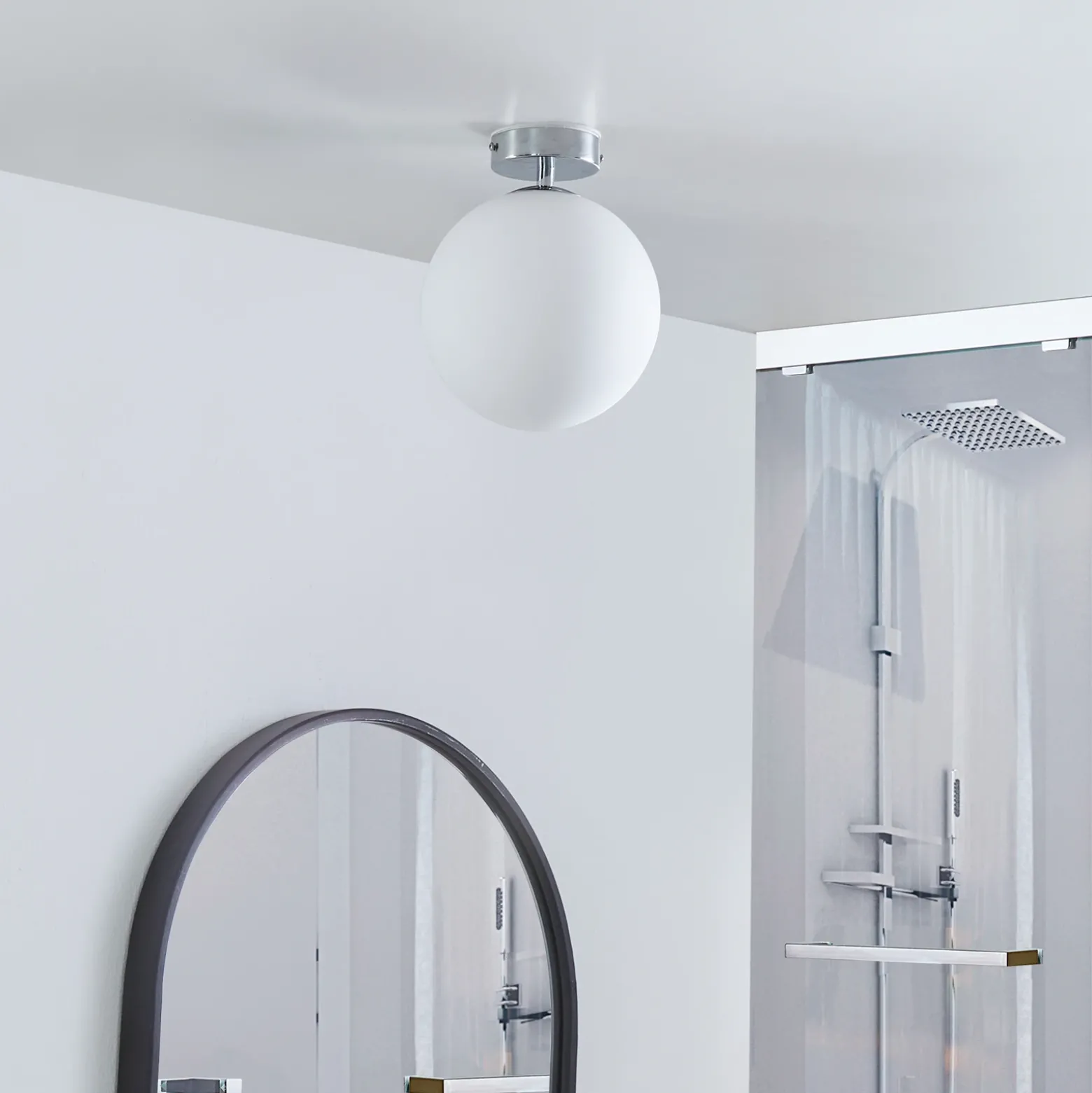 Arcchio Maviris Lámpara de techo para baño, globo, 18 cm