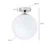 Arcchio Maviris Lámpara de techo para baño, globo, 12 cm