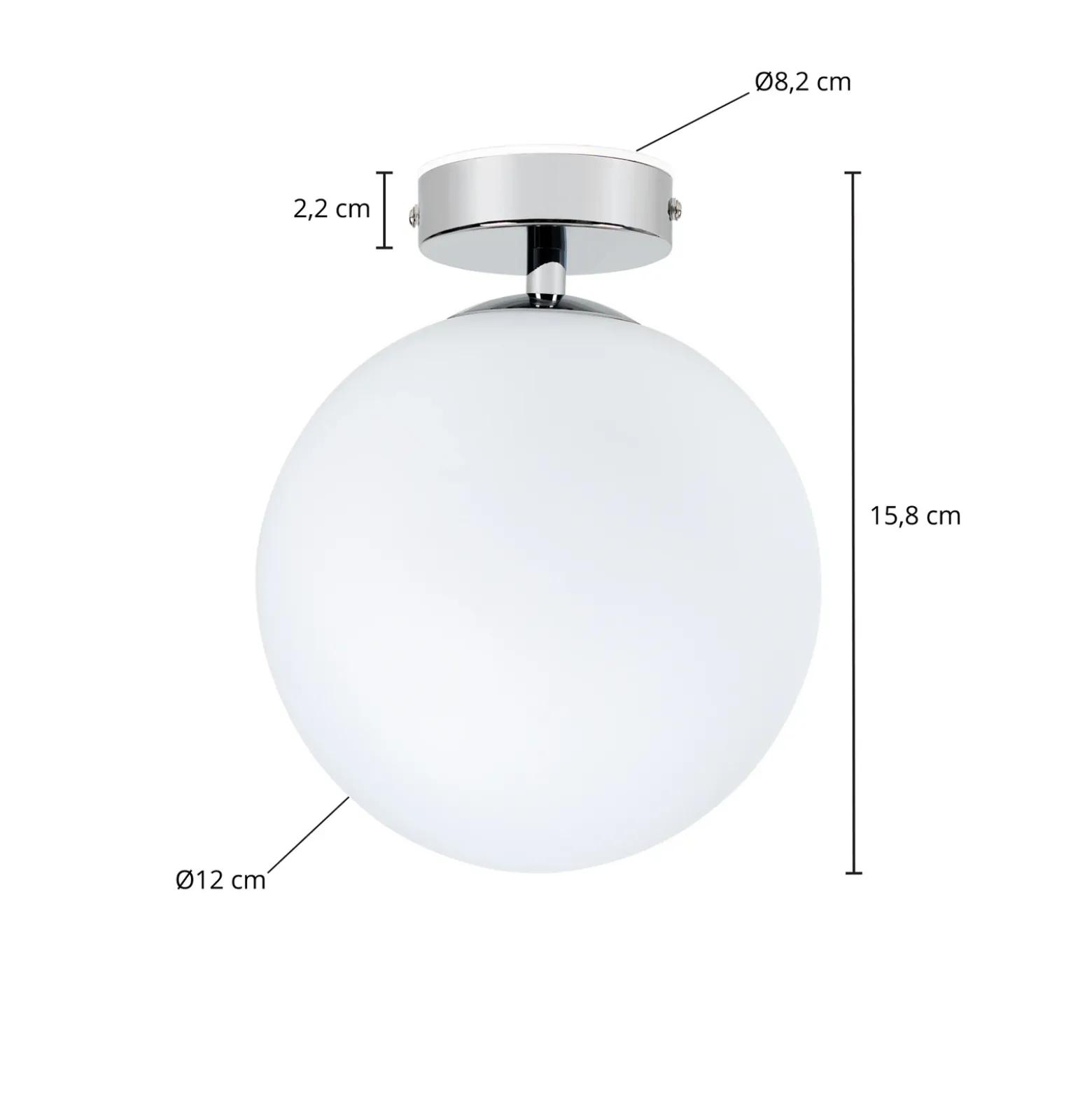 Arcchio Maviris Lámpara de techo para baño, globo, 12 cm