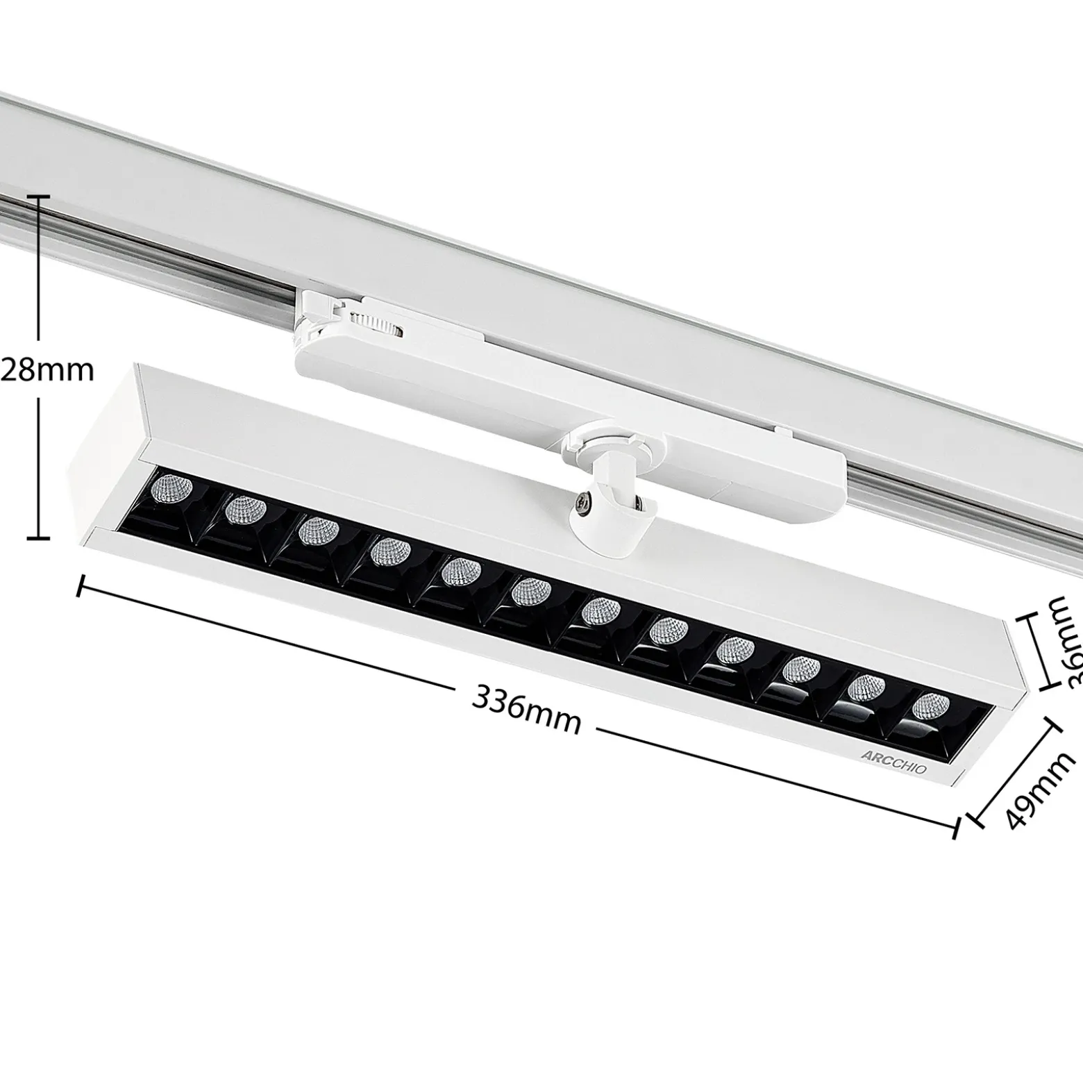 Arcchio Millay foco de riel LED blanco 3000K