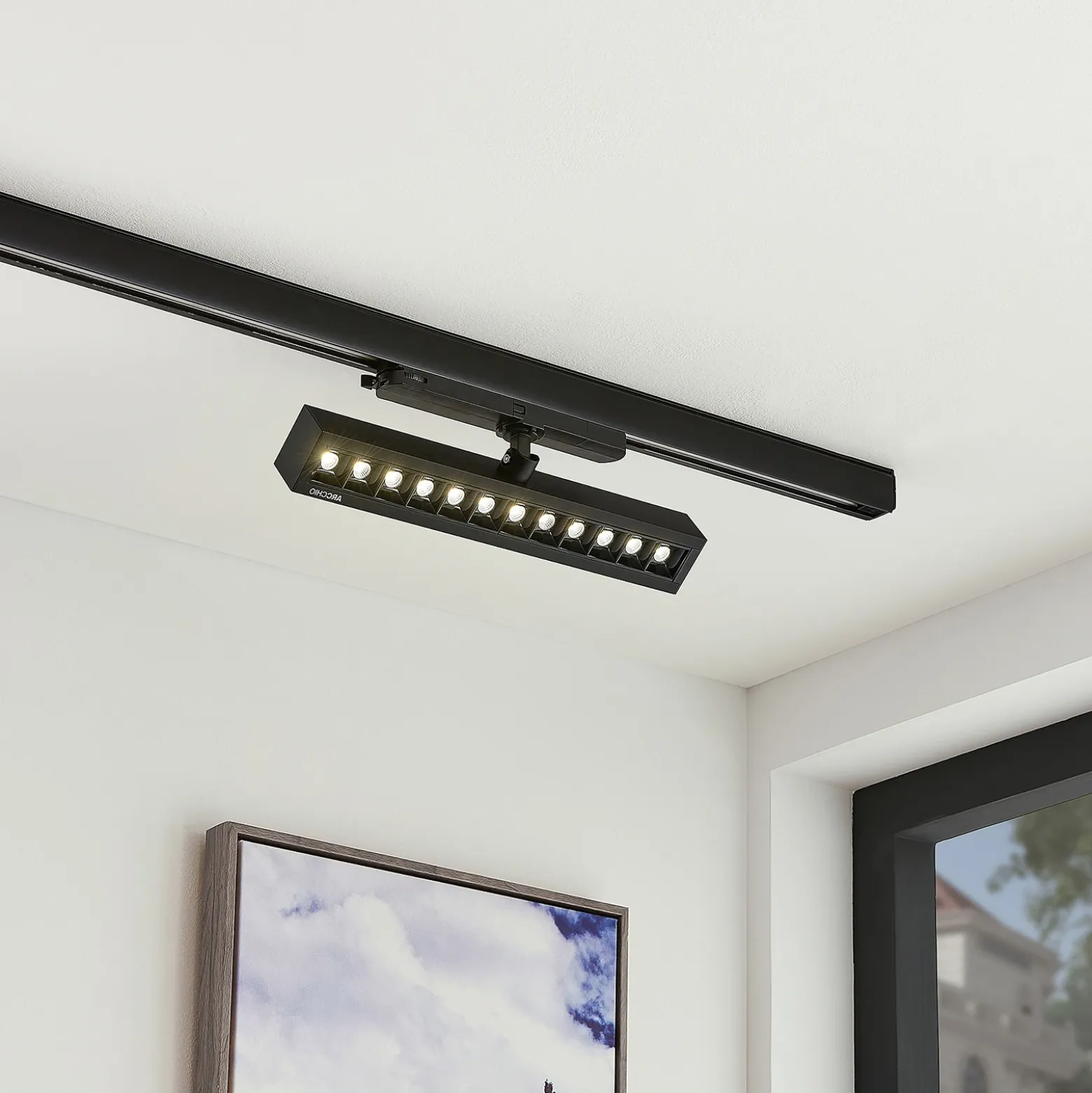 Arcchio Millay foco de riel LED negro 4000K