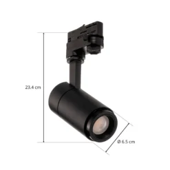 Arcchio Nanna foco de riel LED negro 3000K 12W