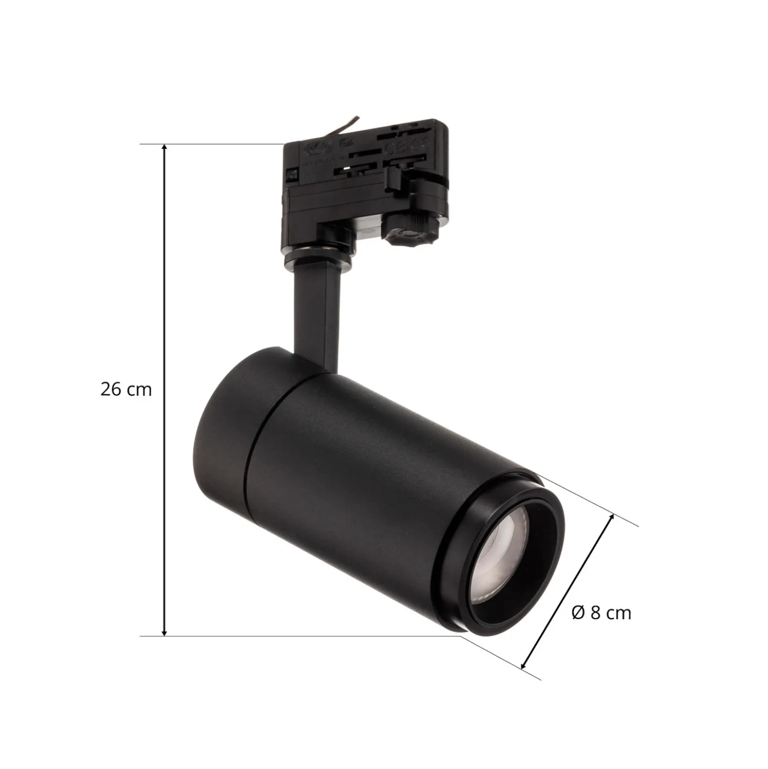 Arcchio Nanna foco de riel LED negro 3000K 21W