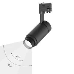 Arcchio Nanna foco de riel LED negro 4000K 12W