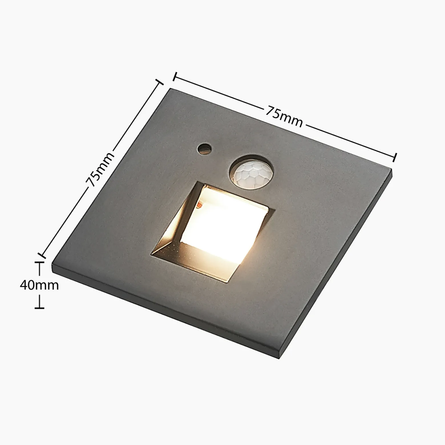 Arcchio Neru empotrada LED sensor angular, negro