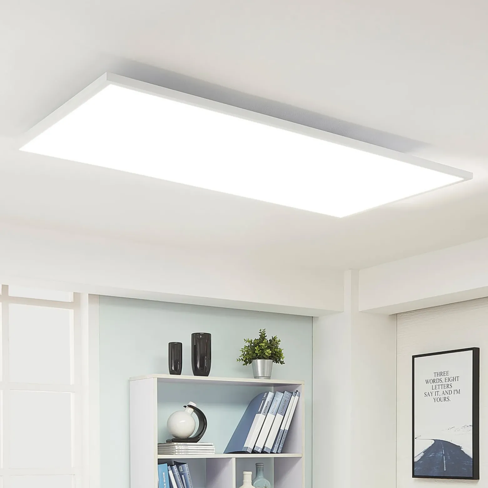 Arcchio panel LED Arya, atenuable, 119 cm x 59 cm, metal