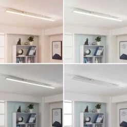 Arcchio Panel LED Arya, 120 cm, blanco, atenuable, aluminio