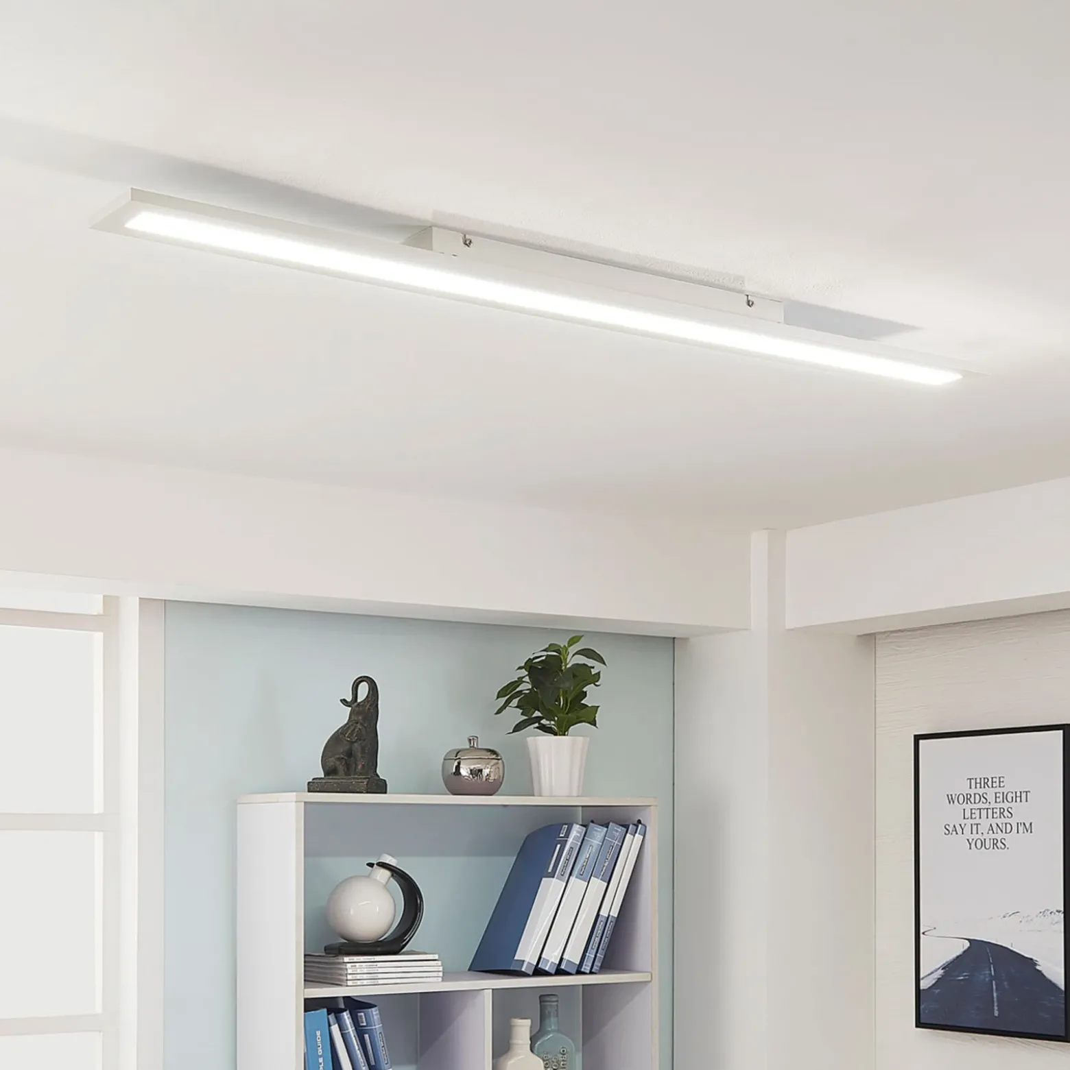 Arcchio Panel LED Arya, 120 cm, blanco, atenuable, aluminio