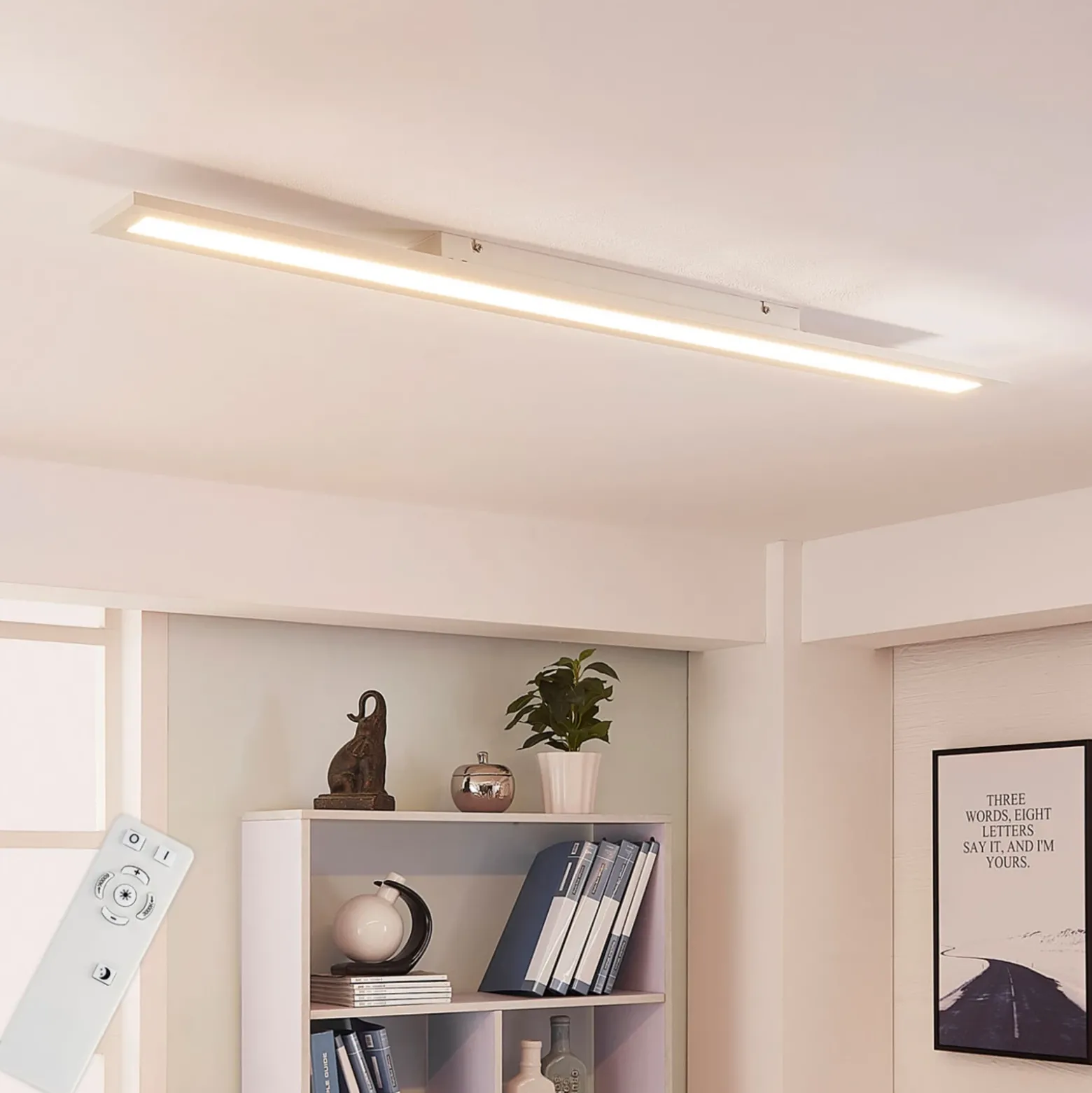 Arcchio Panel LED Arya, 120 cm, blanco, atenuable, aluminio