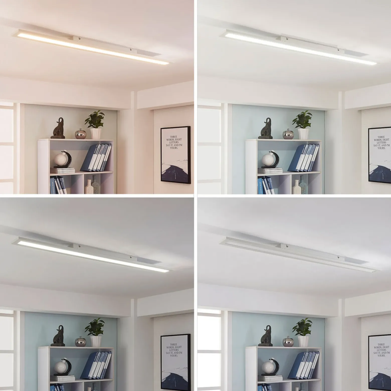 Arcchio Panel LED Arya, 120 cm, blanco, atenuable, aluminio